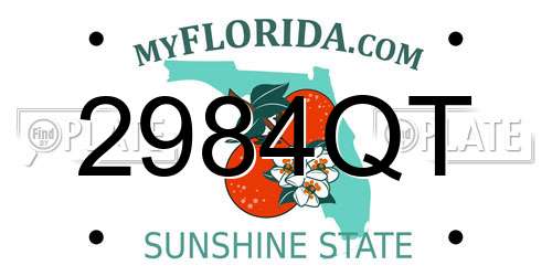 2984QT Florida License Plate