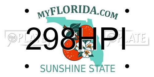 298HPI Florida License Plate
