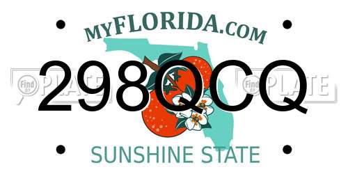 298QCQ Florida License Plate