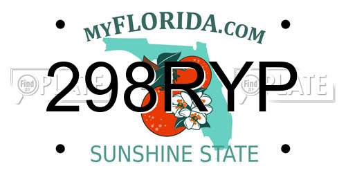 298RYP Florida License Plate