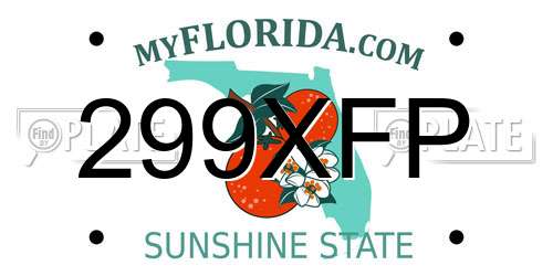 299XFP Florida License Plate