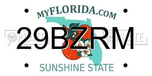 29BZRM Florida License Plate