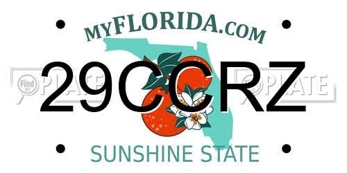 29CCRZ Florida License Plate