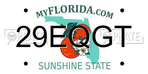 29EQGT Florida License Plate