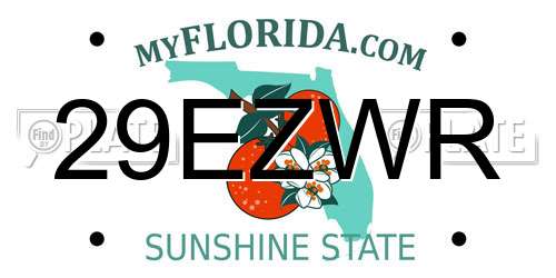 29EZWR Florida License Plate