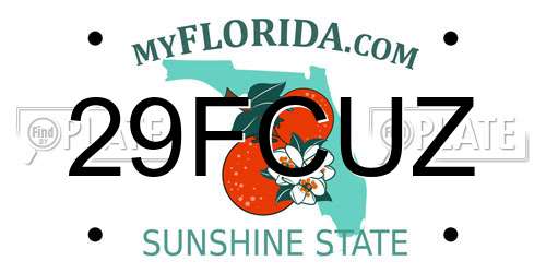 29FCUZ Florida License Plate