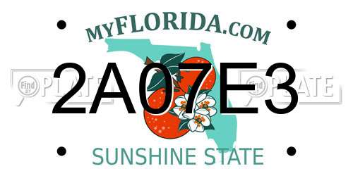 2A07E3 Florida License Plate