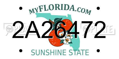 2A26472 Florida License Plate