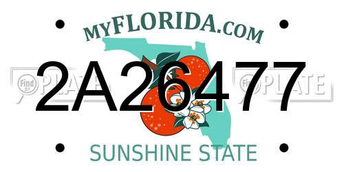 2A26477 Florida License Plate