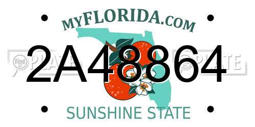 2A48864 Florida License Plate