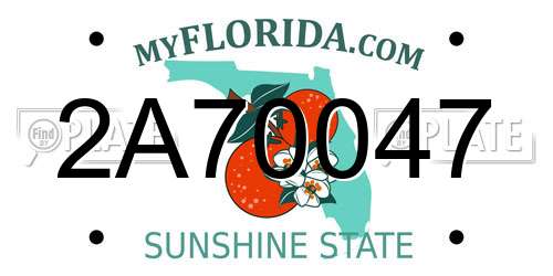2A70047 Florida License Plate