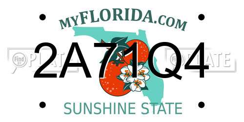 2A71Q4 Florida License Plate