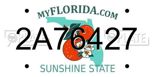 2A76427 Florida License Plate