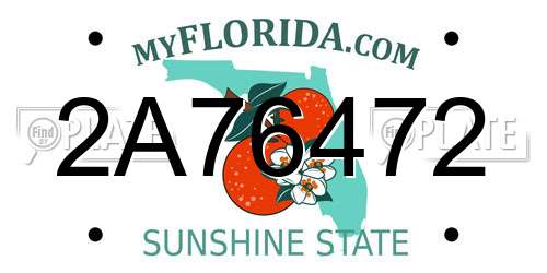 2A76472 Florida License Plate