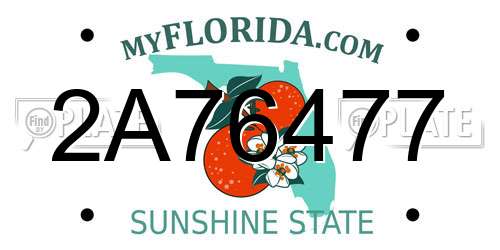 2A76477 Florida License Plate