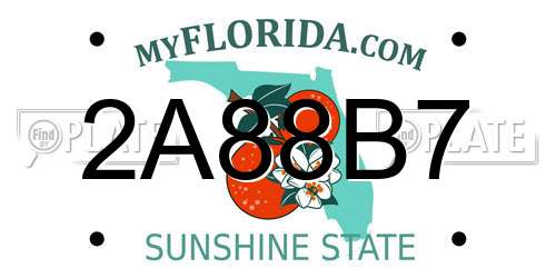 2A88B7 Florida License Plate