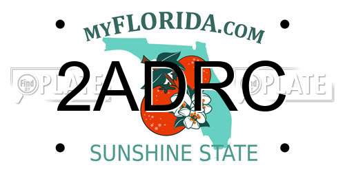 2ADRC Florida License Plate