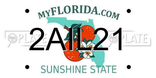 2AIL21 Florida License Plate