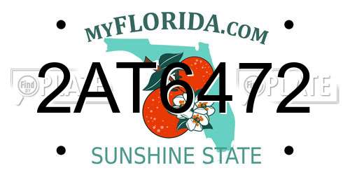 2AT6472 Florida License Plate
