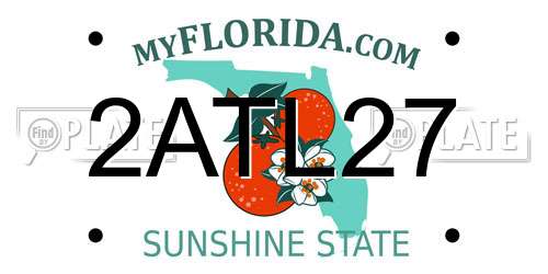 2ATL27 Florida License Plate