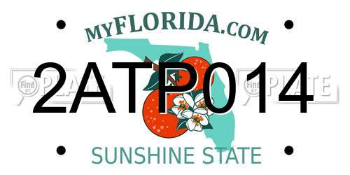 2ATP014 Florida License Plate