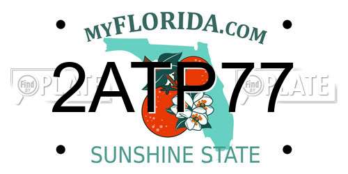 2ATP77 Florida License Plate