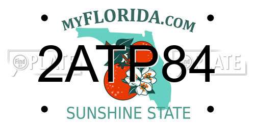 2ATP84 Florida License Plate