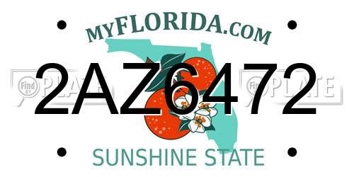 2AZ6472 Florida License Plate