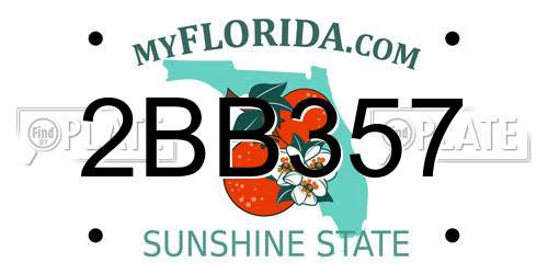 2BB357 Florida License Plate