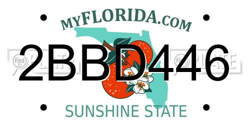 2BBD446 Florida License Plate