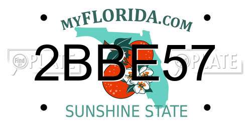 2BBE57 Florida License Plate