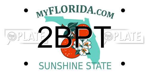 2BPT Florida License Plate