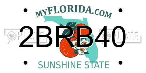 2BRB40 Florida License Plate
