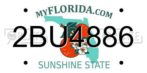 2BU4886 Florida License Plate