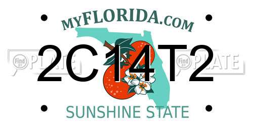 2C14T2 Florida License Plate