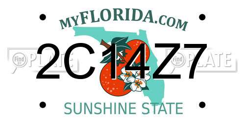 2C14Z7 Florida License Plate