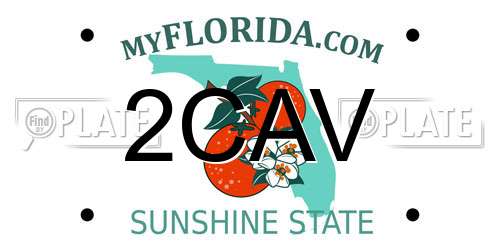 2CAV Florida License Plate
