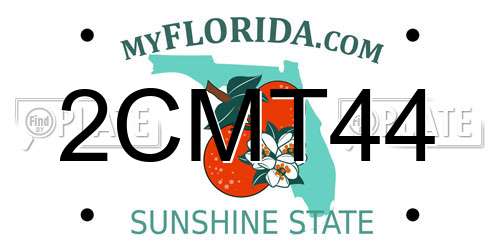 2CMT44 Florida License Plate