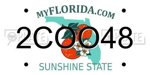 2COO48 Florida License Plate