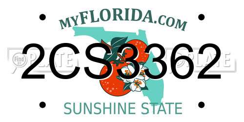 2CS3362 Florida License Plate