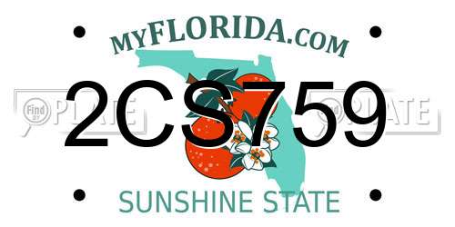 2CS759 Florida License Plate