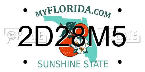 2D28M5 Florida License Plate