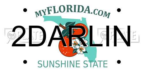 2DARLIN Florida License Plate