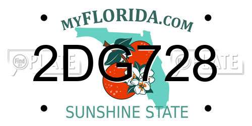 2DG728 Florida License Plate