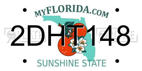 2DHT148 Florida License Plate