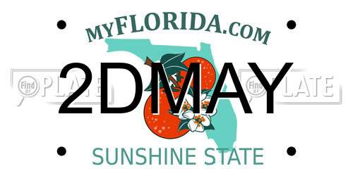 2DMAY Florida License Plate