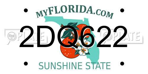 2DQ622 Florida License Plate