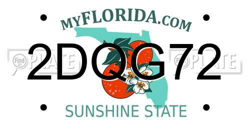 2DQG72 Florida License Plate