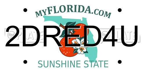 2DRED4U Florida License Plate