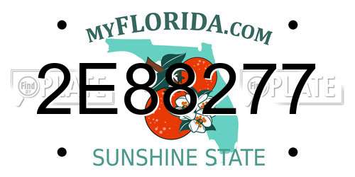 2E88277 Florida License Plate